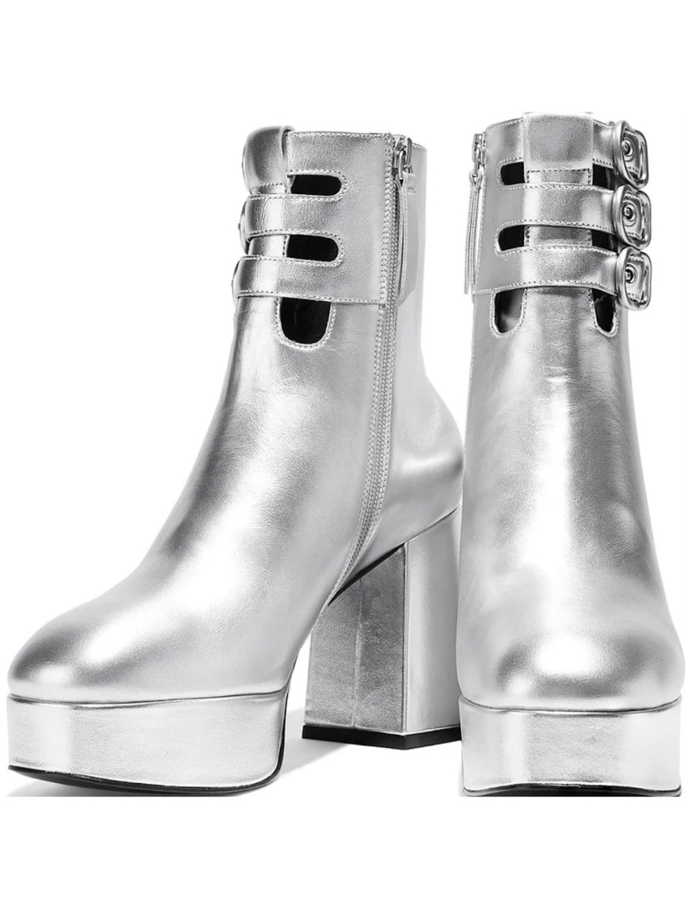 NEW Opening Ceremony silver platform boots size 8.5